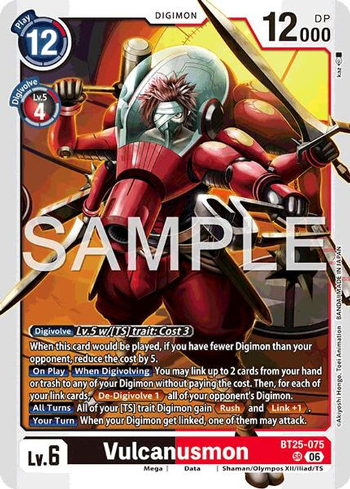 Vulcanusmon (#BT25-075 SR) (Dual Revolution) Near Mint Foil