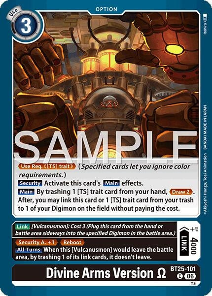 Image for Divine Arms Version (BT25-101 C) - Digimon Card Game