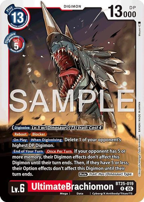 UltimateBrachiomon (#BT25-019 R) (Dual Revolution) Near Mint Foil