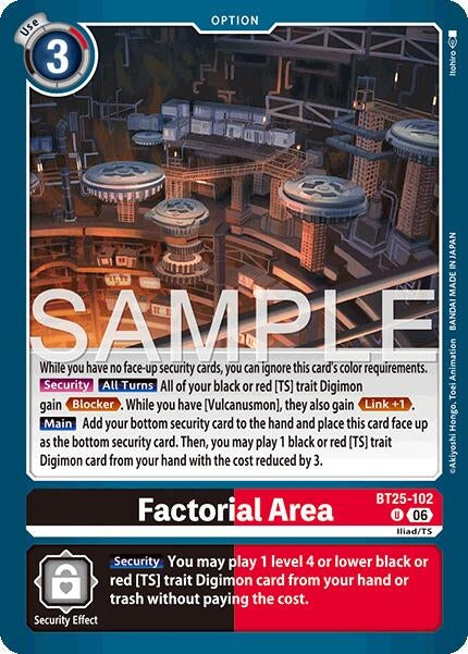 Image for Factorial Area (BT25-102 U) - Digimon Card Game
