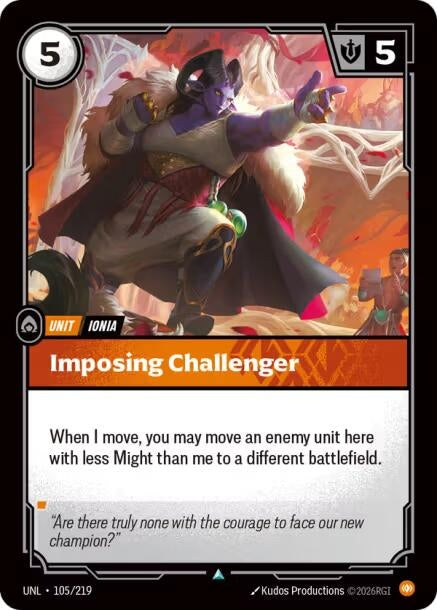 Image for Imposing Challenger (105/219) [Unleashed] - Riftbound: League of Legends Trading Card Game