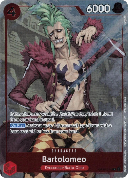 Bartolomeo (Dash Pack) (#OP15-014) (Adventure on Kami's Island) Near Mint Foil