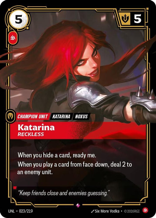Katarina - Reckless (#023/219) (Unleashed) Near Mint Foil