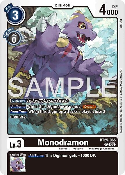 Image for Monodramon (BT25-065 C) - Digimon Card Game