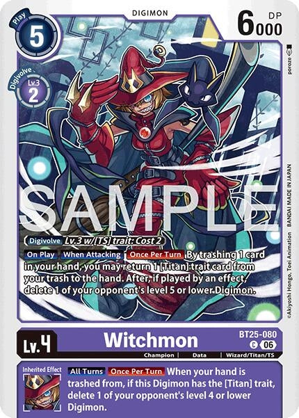 Image for Witchmon (BT25-080 C) - Digimon Card Game