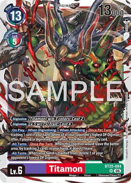 Image for Titamon (BT25-084 SR) - Digimon Card Game