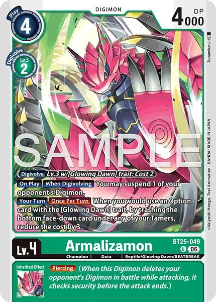 Image for Armalizamon (BT25-049 U) - Digimon Card Game
