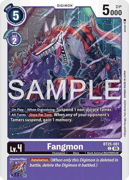 Image for Fangmon (BT25-081 C) - Digimon Card Game