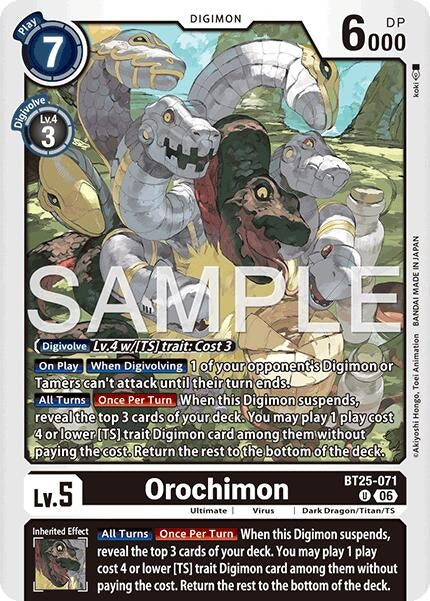 Image for Orochimon (BT25-071 U) - Digimon Card Game