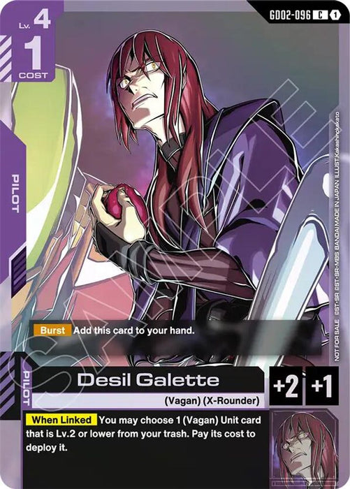 Desil Galette (Store Tournament Participant Pack 04) (#GD02-096) (Gundam Promotional Cards) Near Mint Holofoil