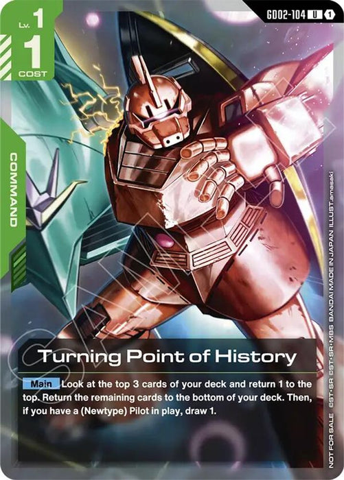 Turning Point of History (Store Tournament Participant Pack 04) (#GD02-104) (Gundam Promotional Cards) Near Mint Holofoil