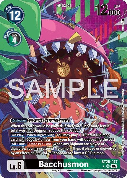 Image for Bacchusmon (Alternate Art) (BT25-077 SR) - Digimon Card Game