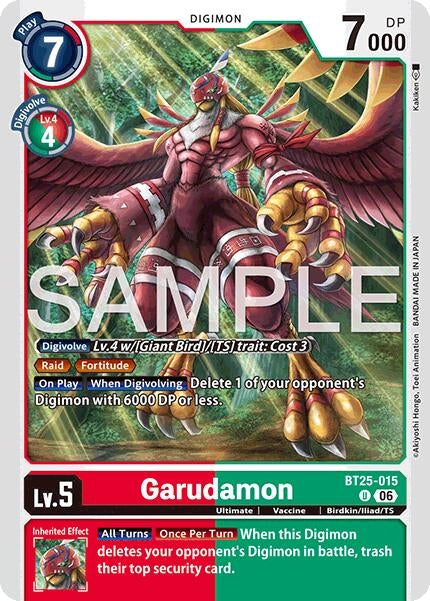 Image for Garudamon (BT25-015 U) - Digimon Card Game