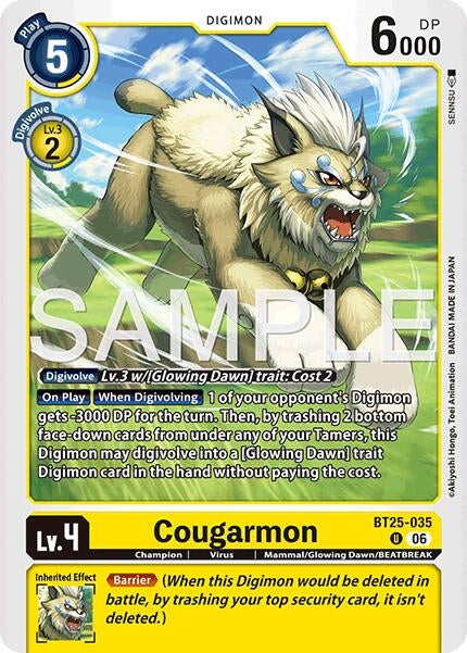 Image for Cougarmon (BT25-035 U) - Digimon Card Game