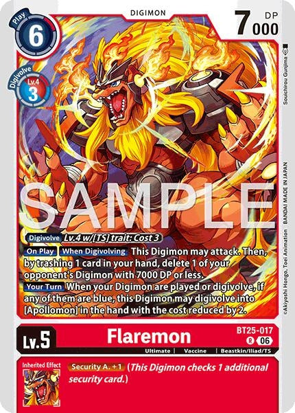 Image for Flaremon (BT25-017 R) - Digimon Card Game