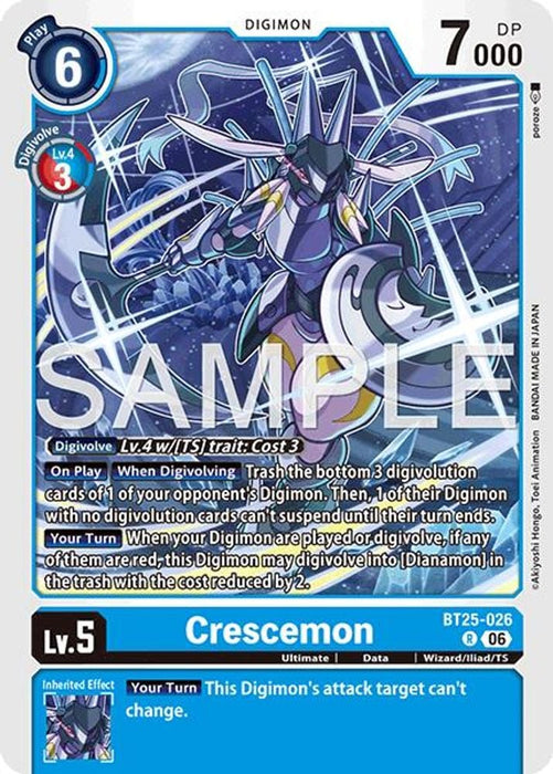 Crescemon (#BT25-026 R) (Dual Revolution) Near Mint Foil