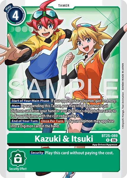 Image for Kazuki & Itsuki (BT25-089 R) - Digimon Card Game