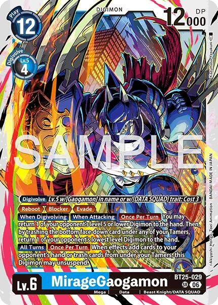 Image for MirageGaogamon (BT25-029 SR) - Digimon Card Game