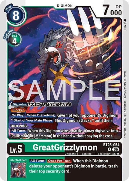 Image for GreatGrizzlymon (BT25-054 R) - Digimon Card Game