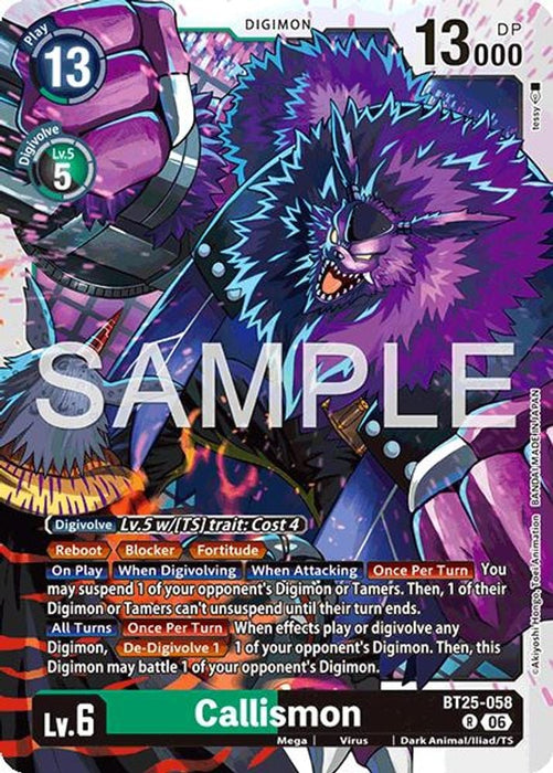 Callismon (#BT25-058 R) (Dual Revolution) Near Mint Foil
