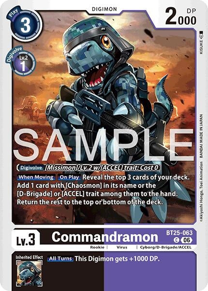 Image for Commandramon (BT25-063 C) - Digimon Card Game