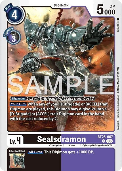Image for Sealsdramon (BT25-067 C) - Digimon Card Game