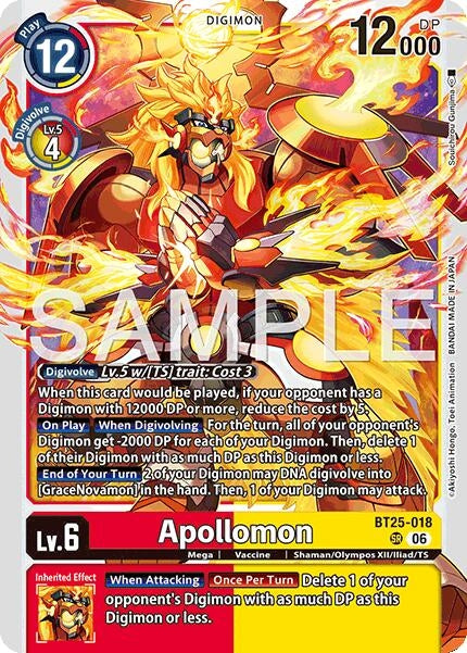 Image for Apollomon (BT25-018 SR) - Digimon Card Game