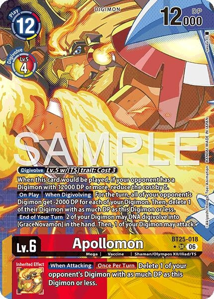 Image for Apollomon (Alternate Art) (BT25-018 SR) - Digimon Card Game