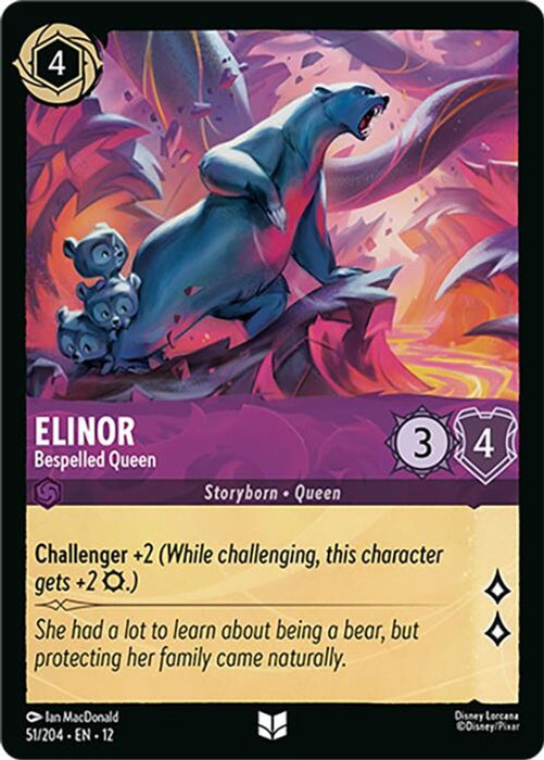 Elinor - Bespelled Queen (#51/204) (Wilds Unknown) Near Mint Cold Foil