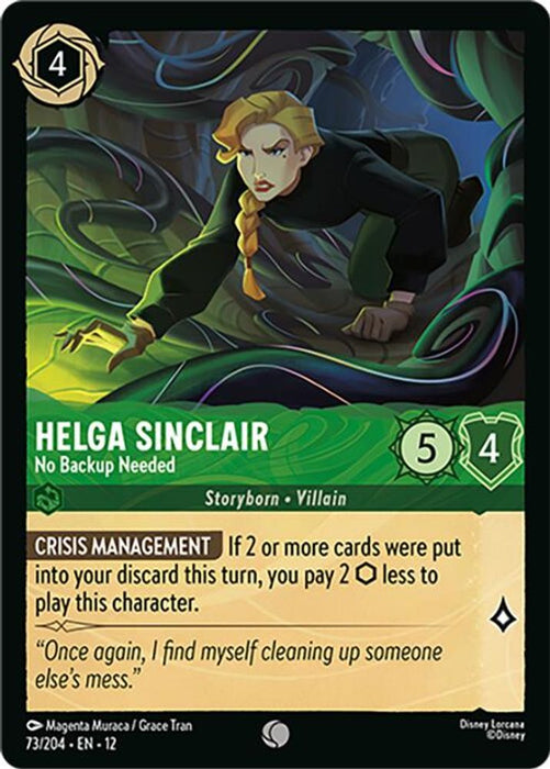 Helga Sinclair - No Backup Needed (#73/204) (Wilds Unknown) Near Mint Cold Foil