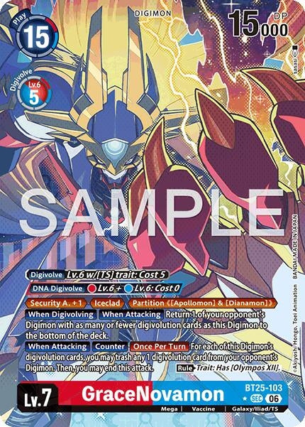 Image for GraceNovamon (Alternate Art) (BT25-103 SEC) - Digimon Card Game