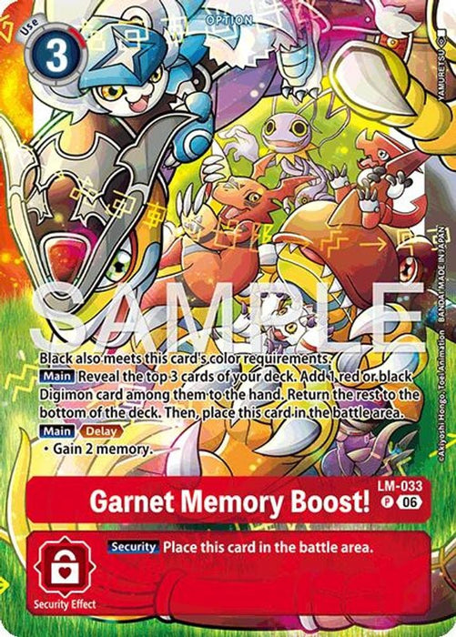 Garnet Memory Boost! (Alternate Art) (#LM-033 P) (Starter Deck 23: Beatbreak) Near Mint Foil