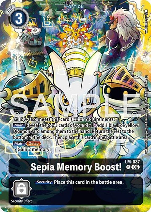 Sepia Memory Boost! (Alternate Art) (#LM-037 P) (Starter Deck 23: Beatbreak) Near Mint Foil