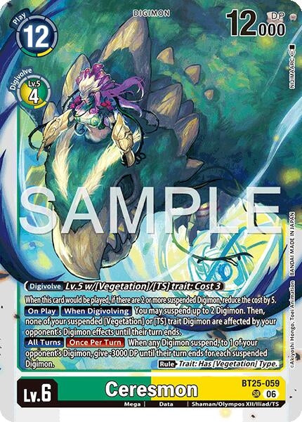 Image for Ceresmon (BT25-059 SR) - Digimon Card Game