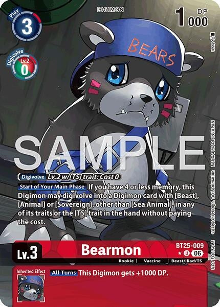 Image for Bearmon - BT25-009 (Full Art) (BT25-009 U) - Digimon Card Game