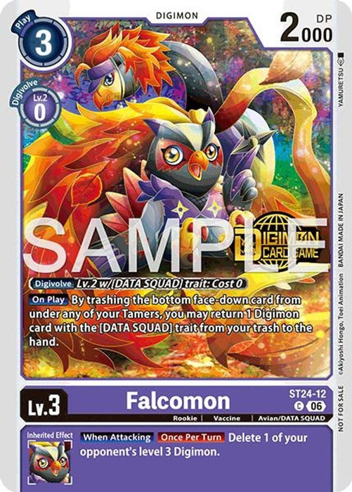 Falcomon (Welcome Tamers Pack Vol.2) (#ST24-12 C) (Starter Deck 24: Data Squad Release Event Cards) Near Mint Foil