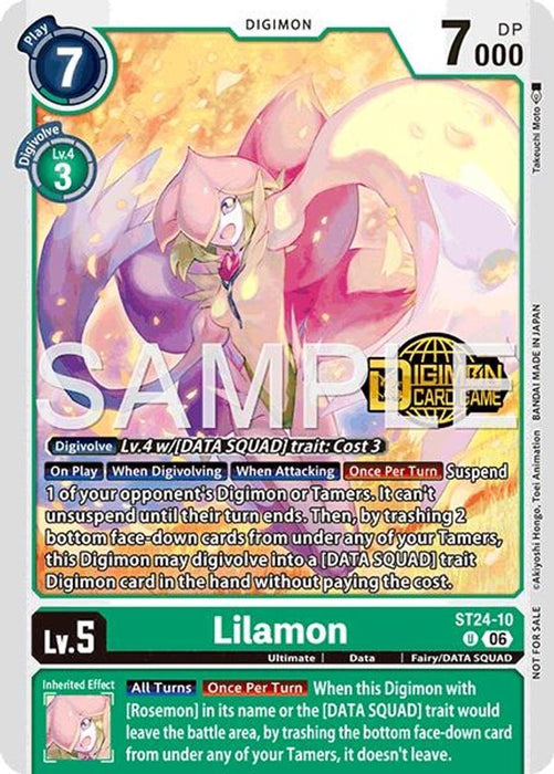 Lilamon (Welcome Tamers Pack Vol.2) (#ST24-10 U) (Starter Deck 24: Data Squad Release Event Cards) Near Mint Foil