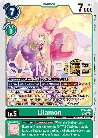 Lilamon (Welcome Tamers Pack Vol.2) (#ST24-10 U) (Starter Deck 24: Data Squad Release Event Cards)