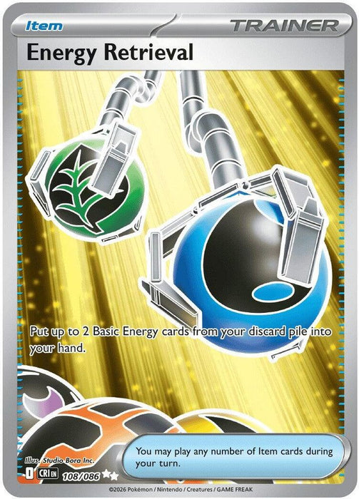 Energy Retrieval (#108/086) (ME04: Chaos Rising) Near Mint Holofoil