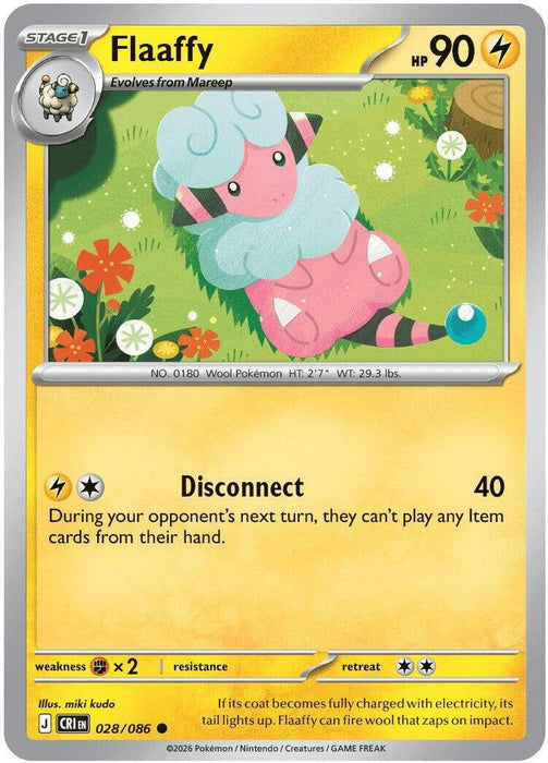 Flaaffy (#028/086) (ME04: Chaos Rising) Near Mint Reverse Holofoil
