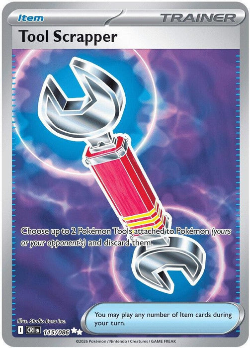 Tool Scrapper (#115/086) (ME04: Chaos Rising) Near Mint Holofoil