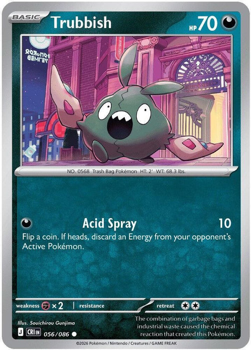 Trubbish (#056/086) (ME04: Chaos Rising) Near Mint Reverse Holofoil