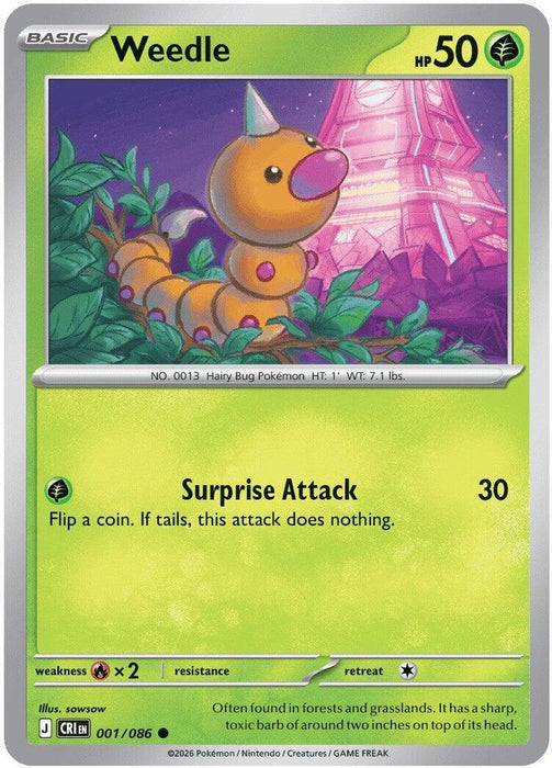 Weedle (#001/086) (ME04: Chaos Rising)