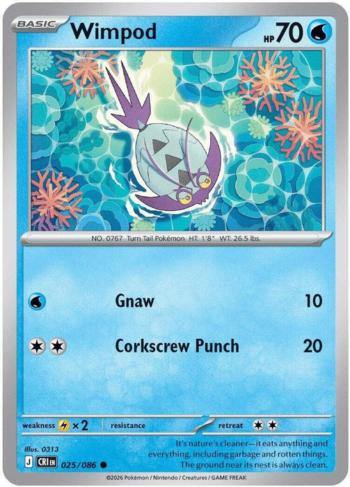 Wimpod (#025/086) (ME04: Chaos Rising) Near Mint Reverse Holofoil