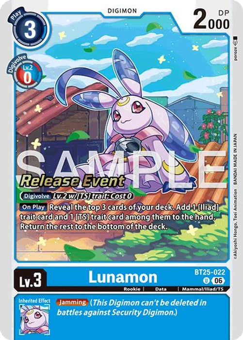 Lunamon (#BT25-022 U) (Dual Revolution Release Event Cards) Near Mint Foil