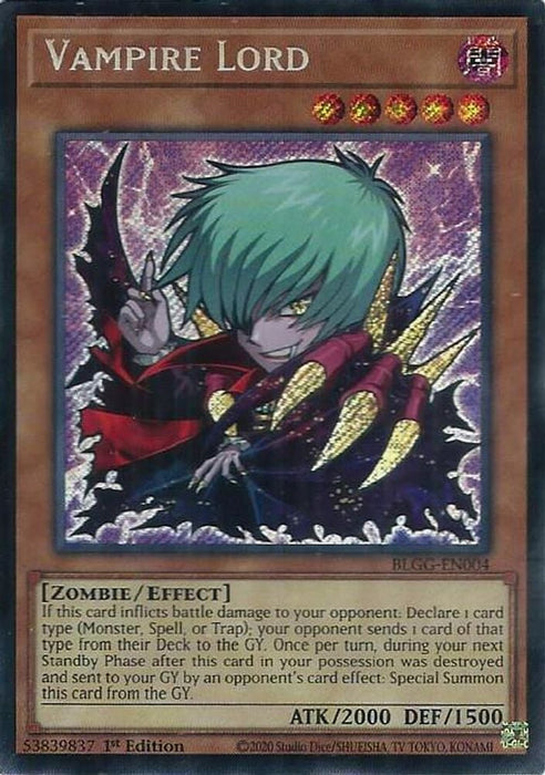Vampire Lord (#BLGG-EN004) (Battles of Legend: Glorious Gallery) Near Mint 1st Edition