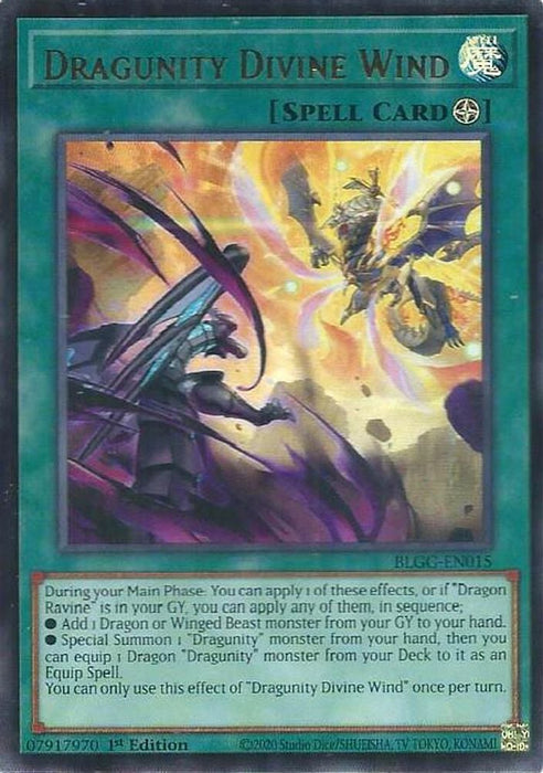 Dragunity Divine Wind (#BLGG-EN015) (Battles of Legend: Glorious Gallery) Near Mint 1st Edition