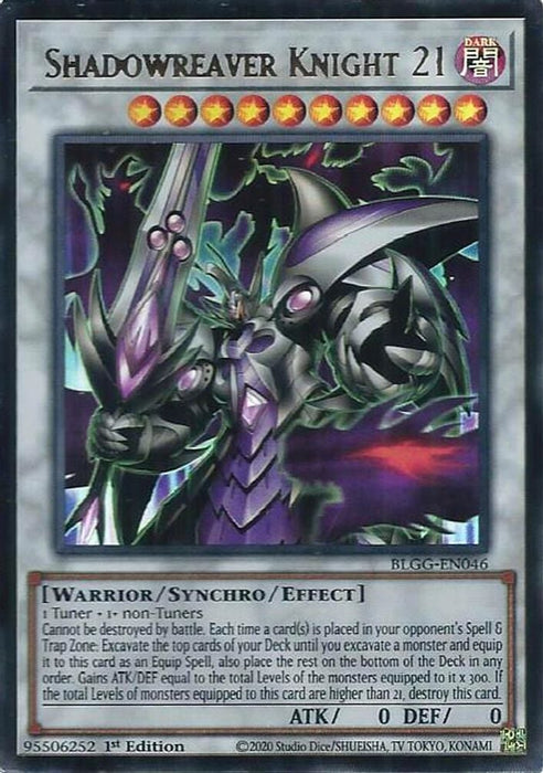 Shadowreaver Knight 21 (#BLGG-EN046) (Battles of Legend: Glorious Gallery) Near Mint 1st Edition