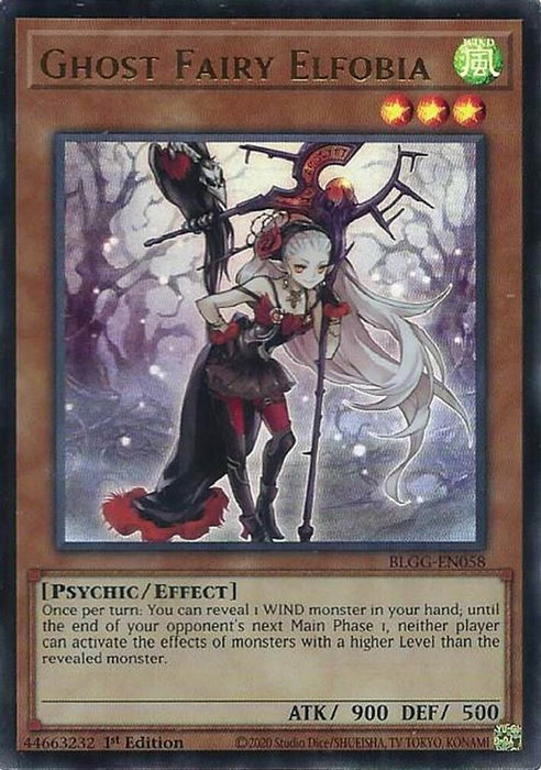 Ghost Fairy Elfobia (#BLGG-EN058) (Battles of Legend: Glorious Gallery) Near Mint 1st Edition