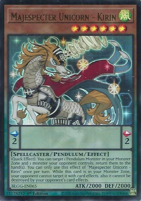 Majespecter Unicorn Kirin (#BLGG-EN065) (Battles of Legend: Glorious Gallery) Near Mint 1st Edition